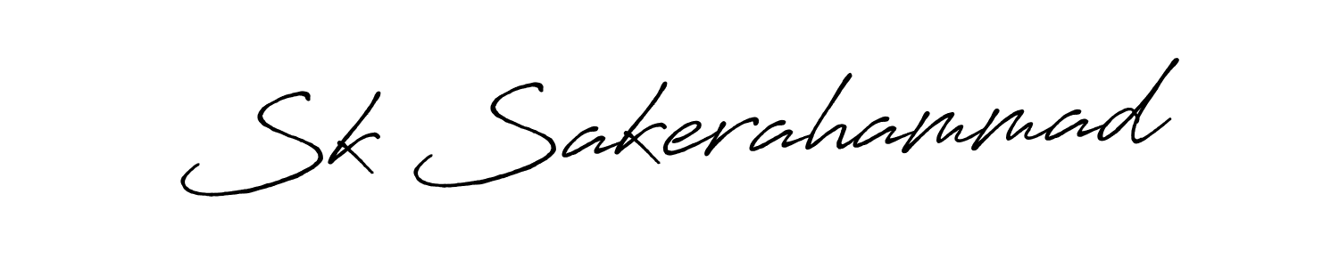 Also we have Sk Sakerahammad name is the best signature style. Create professional handwritten signature collection using Antro_Vectra_Bolder autograph style. Sk Sakerahammad signature style 7 images and pictures png