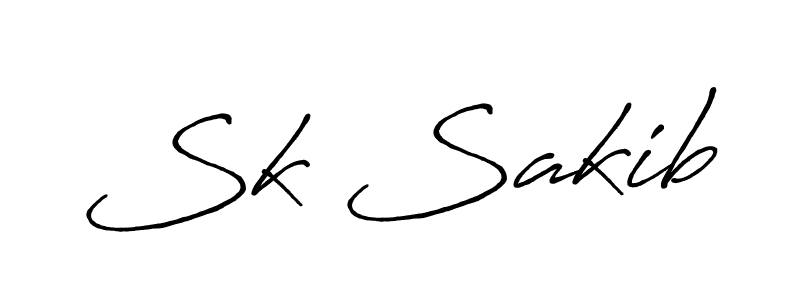 Design your own signature with our free online signature maker. With this signature software, you can create a handwritten (Antro_Vectra_Bolder) signature for name Sk Sakib. Sk Sakib signature style 7 images and pictures png