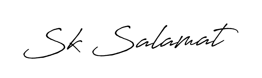How to make Sk Salamat signature? Antro_Vectra_Bolder is a professional autograph style. Create handwritten signature for Sk Salamat name. Sk Salamat signature style 7 images and pictures png