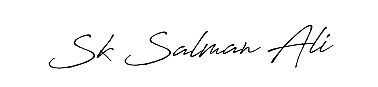 Sk Salman Ali stylish signature style. Best Handwritten Sign (Antro_Vectra_Bolder) for my name. Handwritten Signature Collection Ideas for my name Sk Salman Ali. Sk Salman Ali signature style 7 images and pictures png