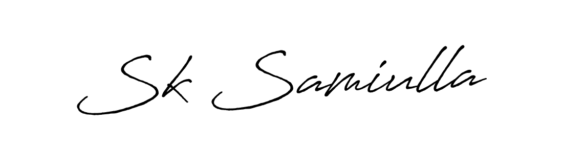 if you are searching for the best signature style for your name Sk Samiulla. so please give up your signature search. here we have designed multiple signature styles  using Antro_Vectra_Bolder. Sk Samiulla signature style 7 images and pictures png