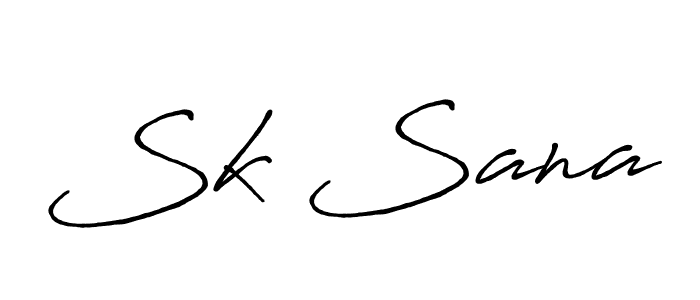 Also we have Sk Sana name is the best signature style. Create professional handwritten signature collection using Antro_Vectra_Bolder autograph style. Sk Sana signature style 7 images and pictures png