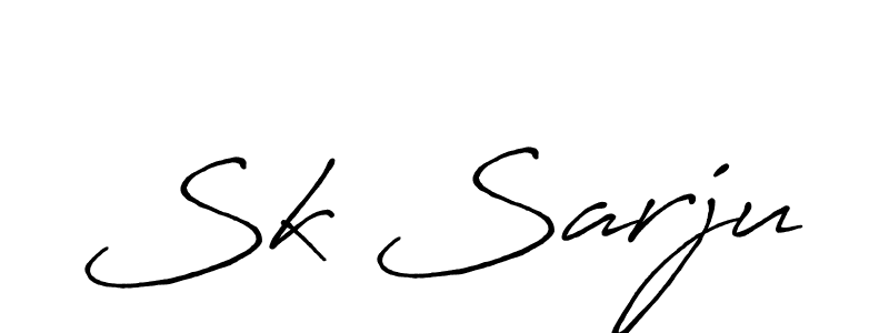 Make a beautiful signature design for name Sk Sarju. With this signature (Antro_Vectra_Bolder) style, you can create a handwritten signature for free. Sk Sarju signature style 7 images and pictures png