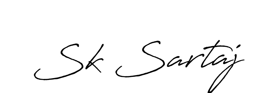 Make a beautiful signature design for name Sk Sartaj. With this signature (Antro_Vectra_Bolder) style, you can create a handwritten signature for free. Sk Sartaj signature style 7 images and pictures png