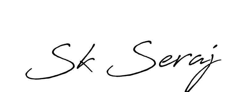 Design your own signature with our free online signature maker. With this signature software, you can create a handwritten (Antro_Vectra_Bolder) signature for name Sk Seraj. Sk Seraj signature style 7 images and pictures png