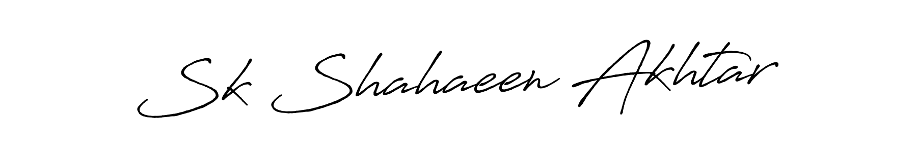 Create a beautiful signature design for name Sk Shahaeen Akhtar. With this signature (Antro_Vectra_Bolder) fonts, you can make a handwritten signature for free. Sk Shahaeen Akhtar signature style 7 images and pictures png