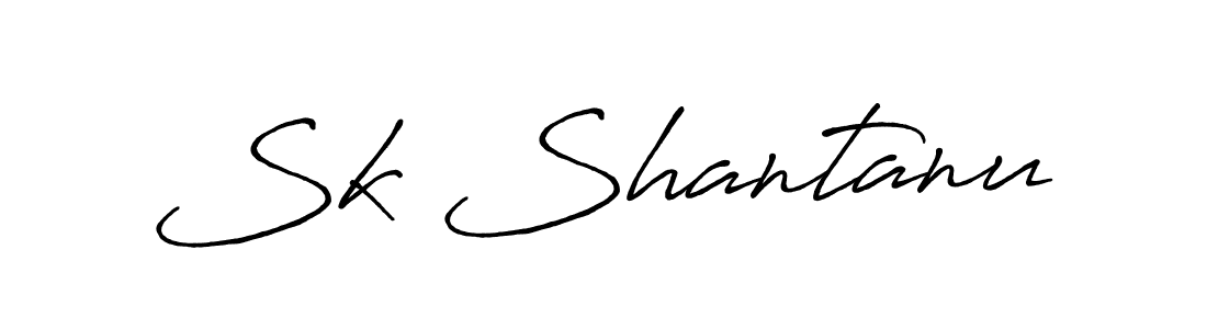 Create a beautiful signature design for name Sk Shantanu. With this signature (Antro_Vectra_Bolder) fonts, you can make a handwritten signature for free. Sk Shantanu signature style 7 images and pictures png