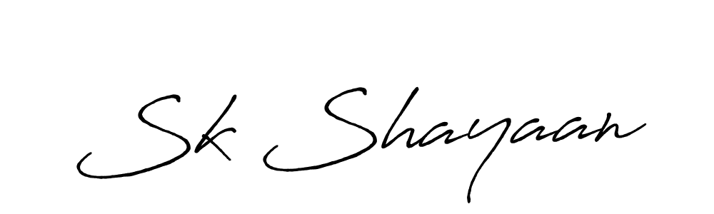 Sk Shayaan stylish signature style. Best Handwritten Sign (Antro_Vectra_Bolder) for my name. Handwritten Signature Collection Ideas for my name Sk Shayaan. Sk Shayaan signature style 7 images and pictures png