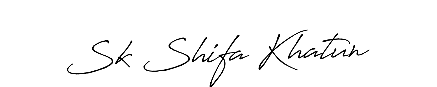 Also we have Sk Shifa Khatun name is the best signature style. Create professional handwritten signature collection using Antro_Vectra_Bolder autograph style. Sk Shifa Khatun signature style 7 images and pictures png