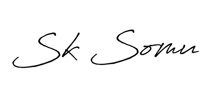 Sk Somu stylish signature style. Best Handwritten Sign (Antro_Vectra_Bolder) for my name. Handwritten Signature Collection Ideas for my name Sk Somu. Sk Somu signature style 7 images and pictures png