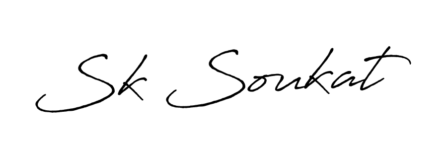 Use a signature maker to create a handwritten signature online. With this signature software, you can design (Antro_Vectra_Bolder) your own signature for name Sk Soukat. Sk Soukat signature style 7 images and pictures png