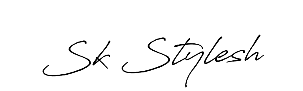 Similarly Antro_Vectra_Bolder is the best handwritten signature design. Signature creator online .You can use it as an online autograph creator for name Sk Stylesh. Sk Stylesh signature style 7 images and pictures png