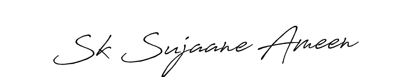 Create a beautiful signature design for name Sk Sujaane Ameen. With this signature (Antro_Vectra_Bolder) fonts, you can make a handwritten signature for free. Sk Sujaane Ameen signature style 7 images and pictures png