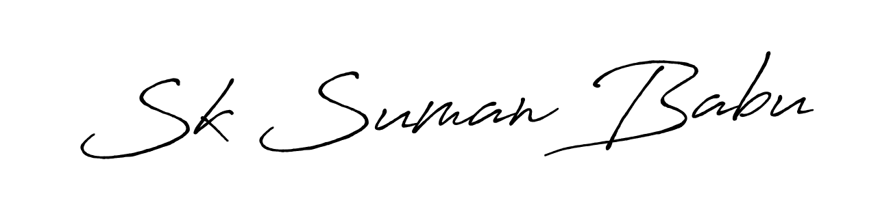 Sk Suman Babu stylish signature style. Best Handwritten Sign (Antro_Vectra_Bolder) for my name. Handwritten Signature Collection Ideas for my name Sk Suman Babu. Sk Suman Babu signature style 7 images and pictures png