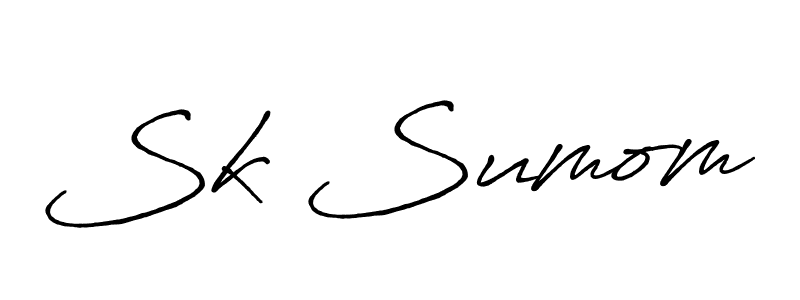 Create a beautiful signature design for name Sk Sumom. With this signature (Antro_Vectra_Bolder) fonts, you can make a handwritten signature for free. Sk Sumom signature style 7 images and pictures png