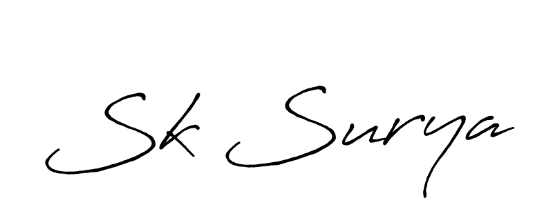 Also we have Sk Surya name is the best signature style. Create professional handwritten signature collection using Antro_Vectra_Bolder autograph style. Sk Surya signature style 7 images and pictures png
