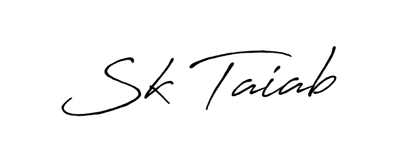 Also we have Sk Taiab name is the best signature style. Create professional handwritten signature collection using Antro_Vectra_Bolder autograph style. Sk Taiab signature style 7 images and pictures png