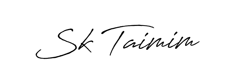 Design your own signature with our free online signature maker. With this signature software, you can create a handwritten (Antro_Vectra_Bolder) signature for name Sk Taimim. Sk Taimim signature style 7 images and pictures png