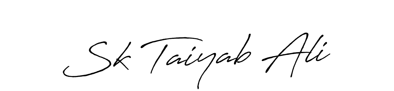 How to make Sk Taiyab Ali signature? Antro_Vectra_Bolder is a professional autograph style. Create handwritten signature for Sk Taiyab Ali name. Sk Taiyab Ali signature style 7 images and pictures png