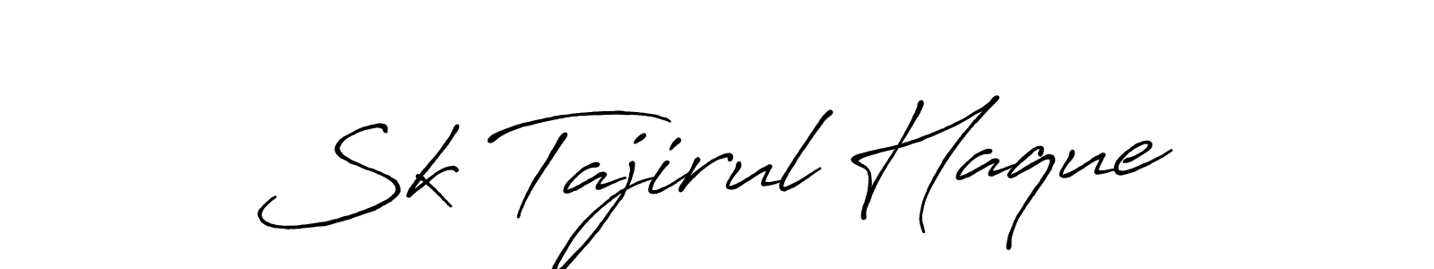 Use a signature maker to create a handwritten signature online. With this signature software, you can design (Antro_Vectra_Bolder) your own signature for name Sk Tajirul Haque. Sk Tajirul Haque signature style 7 images and pictures png