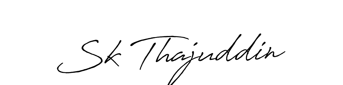 Sk Thajuddin stylish signature style. Best Handwritten Sign (Antro_Vectra_Bolder) for my name. Handwritten Signature Collection Ideas for my name Sk Thajuddin. Sk Thajuddin signature style 7 images and pictures png