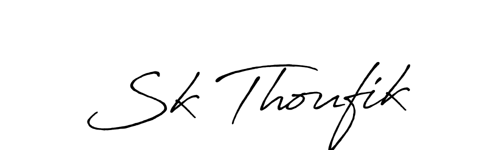 How to make Sk Thoufik signature? Antro_Vectra_Bolder is a professional autograph style. Create handwritten signature for Sk Thoufik name. Sk Thoufik signature style 7 images and pictures png