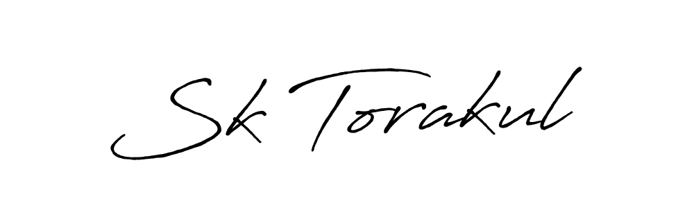 Create a beautiful signature design for name Sk Torakul. With this signature (Antro_Vectra_Bolder) fonts, you can make a handwritten signature for free. Sk Torakul signature style 7 images and pictures png