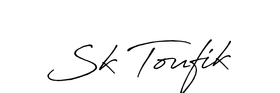 Create a beautiful signature design for name Sk Toufik. With this signature (Antro_Vectra_Bolder) fonts, you can make a handwritten signature for free. Sk Toufik signature style 7 images and pictures png