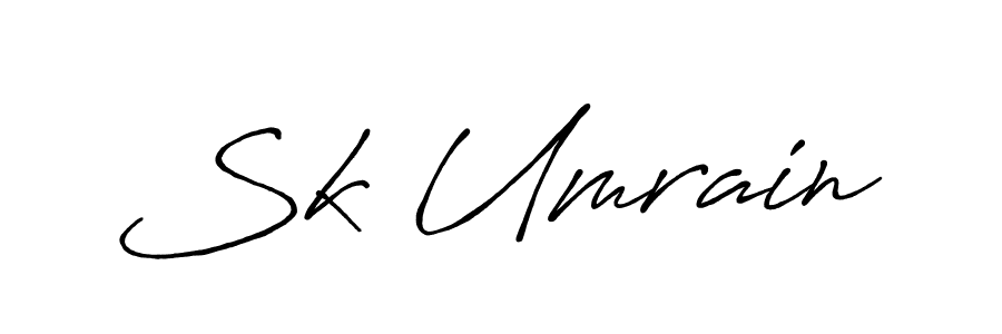 Create a beautiful signature design for name Sk Umrain. With this signature (Antro_Vectra_Bolder) fonts, you can make a handwritten signature for free. Sk Umrain signature style 7 images and pictures png