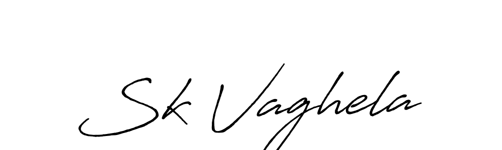 How to make Sk Vaghela signature? Antro_Vectra_Bolder is a professional autograph style. Create handwritten signature for Sk Vaghela name. Sk Vaghela signature style 7 images and pictures png