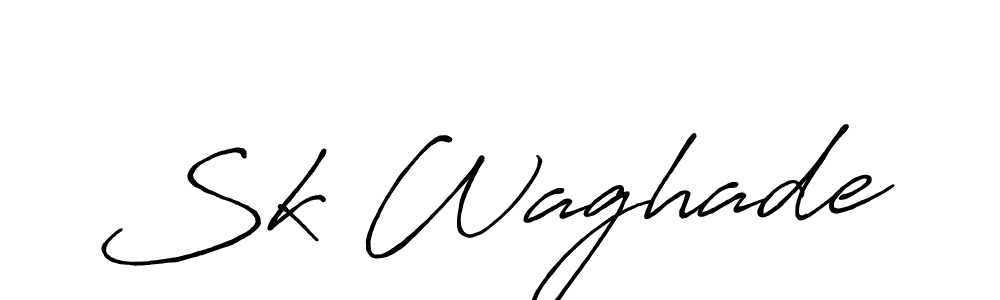 How to make Sk Waghade signature? Antro_Vectra_Bolder is a professional autograph style. Create handwritten signature for Sk Waghade name. Sk Waghade signature style 7 images and pictures png