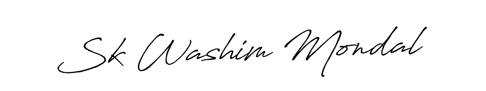 How to make Sk Washim Mondal signature? Antro_Vectra_Bolder is a professional autograph style. Create handwritten signature for Sk Washim Mondal name. Sk Washim Mondal signature style 7 images and pictures png