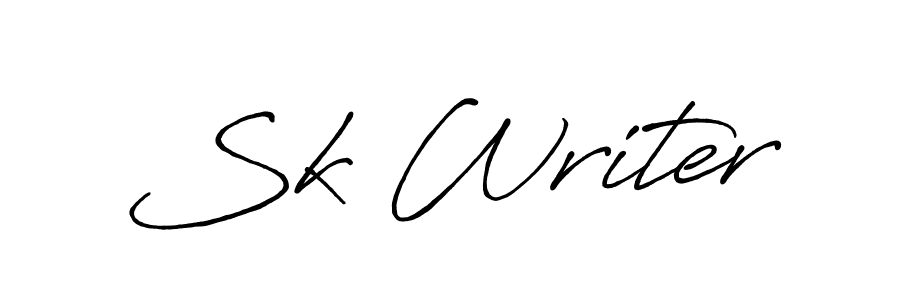 Create a beautiful signature design for name Sk Writer. With this signature (Antro_Vectra_Bolder) fonts, you can make a handwritten signature for free. Sk Writer signature style 7 images and pictures png