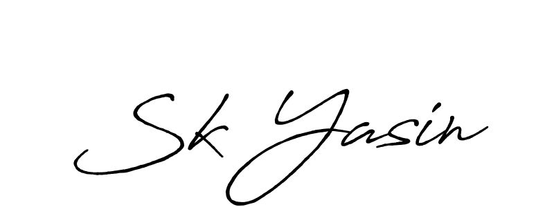 Create a beautiful signature design for name Sk Yasin. With this signature (Antro_Vectra_Bolder) fonts, you can make a handwritten signature for free. Sk Yasin signature style 7 images and pictures png