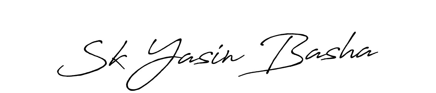 Design your own signature with our free online signature maker. With this signature software, you can create a handwritten (Antro_Vectra_Bolder) signature for name Sk Yasin Basha. Sk Yasin Basha signature style 7 images and pictures png