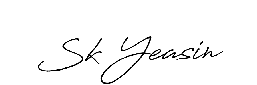 Design your own signature with our free online signature maker. With this signature software, you can create a handwritten (Antro_Vectra_Bolder) signature for name Sk Yeasin. Sk Yeasin signature style 7 images and pictures png
