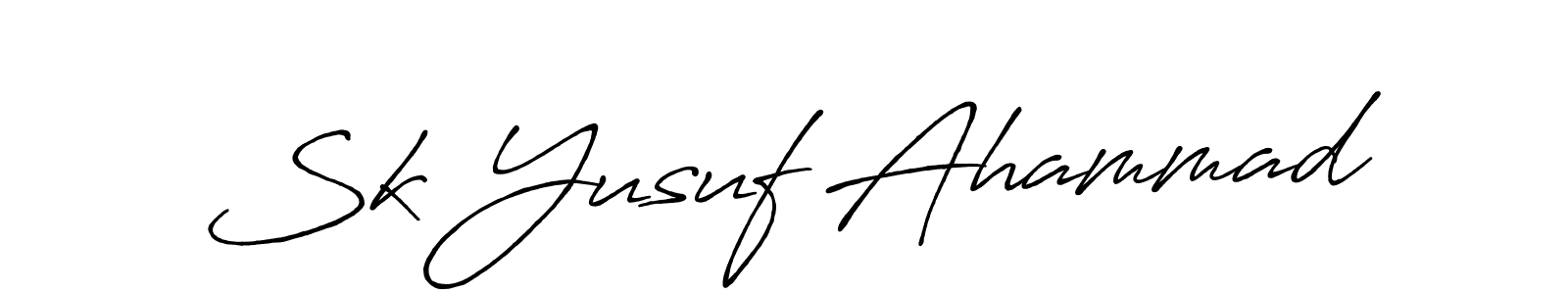Make a beautiful signature design for name Sk Yusuf Ahammad. Use this online signature maker to create a handwritten signature for free. Sk Yusuf Ahammad signature style 7 images and pictures png