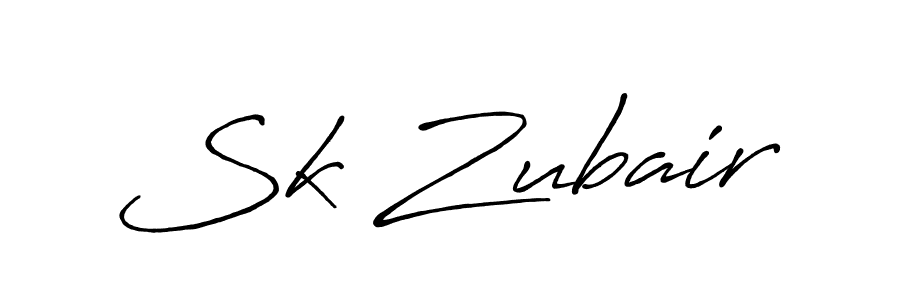 Design your own signature with our free online signature maker. With this signature software, you can create a handwritten (Antro_Vectra_Bolder) signature for name Sk Zubair. Sk Zubair signature style 7 images and pictures png