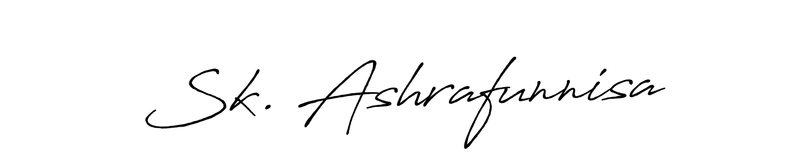 Sk. Ashrafunnisa stylish signature style. Best Handwritten Sign (Antro_Vectra_Bolder) for my name. Handwritten Signature Collection Ideas for my name Sk. Ashrafunnisa. Sk. Ashrafunnisa signature style 7 images and pictures png