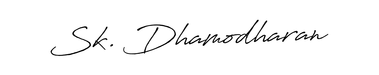 How to make Sk. Dhamodharan name signature. Use Antro_Vectra_Bolder style for creating short signs online. This is the latest handwritten sign. Sk. Dhamodharan signature style 7 images and pictures png