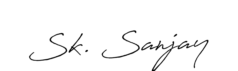 Create a beautiful signature design for name Sk. Sanjay. With this signature (Antro_Vectra_Bolder) fonts, you can make a handwritten signature for free. Sk. Sanjay signature style 7 images and pictures png