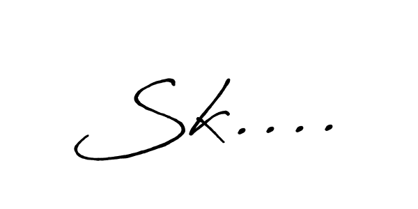 Create a beautiful signature design for name Sk..... With this signature (Antro_Vectra_Bolder) fonts, you can make a handwritten signature for free. Sk.... signature style 7 images and pictures png