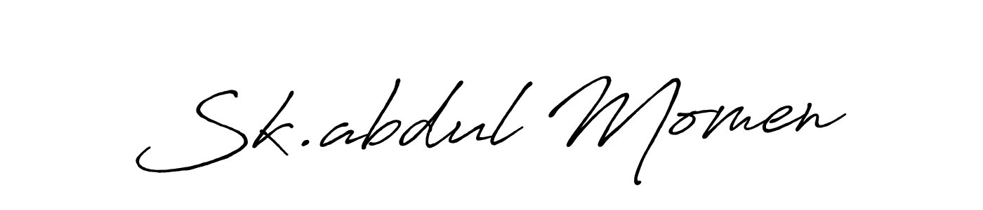 Create a beautiful signature design for name Sk.abdul Momen. With this signature (Antro_Vectra_Bolder) fonts, you can make a handwritten signature for free. Sk.abdul Momen signature style 7 images and pictures png