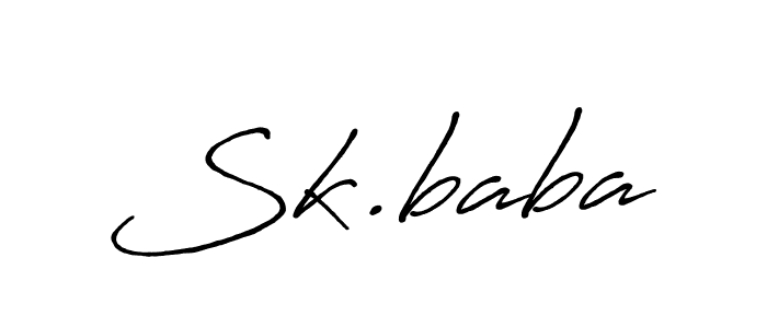 Design your own signature with our free online signature maker. With this signature software, you can create a handwritten (Antro_Vectra_Bolder) signature for name Sk.baba. Sk.baba signature style 7 images and pictures png