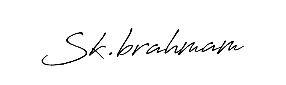 Use a signature maker to create a handwritten signature online. With this signature software, you can design (Antro_Vectra_Bolder) your own signature for name Sk.brahmam. Sk.brahmam signature style 7 images and pictures png