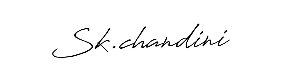 How to make Sk.chandini name signature. Use Antro_Vectra_Bolder style for creating short signs online. This is the latest handwritten sign. Sk.chandini signature style 7 images and pictures png