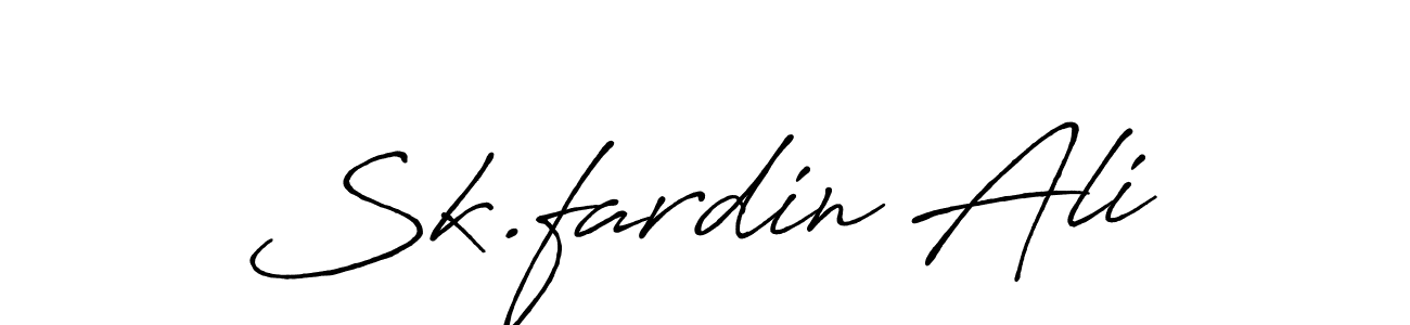 Sk.fardin Ali stylish signature style. Best Handwritten Sign (Antro_Vectra_Bolder) for my name. Handwritten Signature Collection Ideas for my name Sk.fardin Ali. Sk.fardin Ali signature style 7 images and pictures png