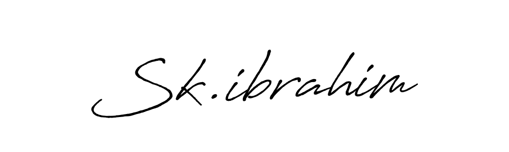 Design your own signature with our free online signature maker. With this signature software, you can create a handwritten (Antro_Vectra_Bolder) signature for name Sk.ibrahim. Sk.ibrahim signature style 7 images and pictures png