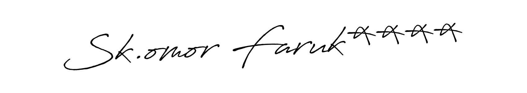 How to make Sk.omor Faruk**** name signature. Use Antro_Vectra_Bolder style for creating short signs online. This is the latest handwritten sign. Sk.omor Faruk**** signature style 7 images and pictures png