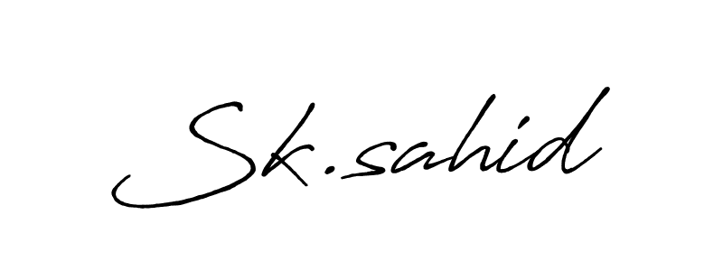 How to Draw Sk.sahid signature style? Antro_Vectra_Bolder is a latest design signature styles for name Sk.sahid. Sk.sahid signature style 7 images and pictures png
